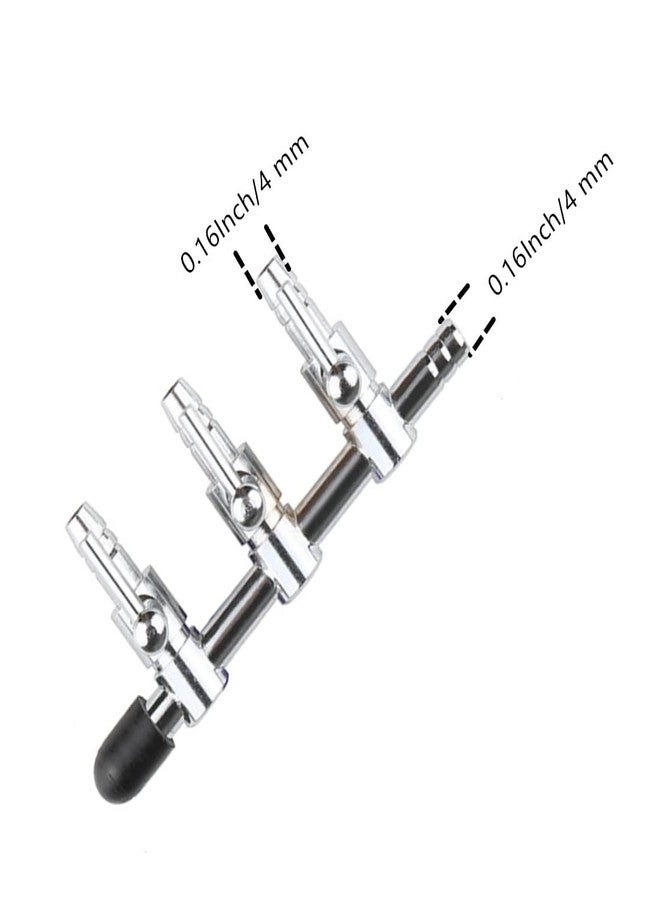 bnafes مضخة تحكم بتدفق الهواء لحوض السمك من بنافيس، مضخة تدفق هواء ثلاثية الاتجاهات، موزع أنابيب، صمام تحكم بذراع، عبوة من 4 قطع - Image 2